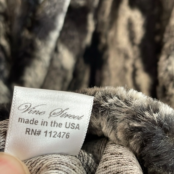 VINE STREET “Melange” Faux Fur Brown Cream Black Vest Sz: M - Picture 14 of 14